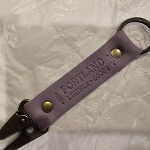 Portland Leather Lavender Keychain
